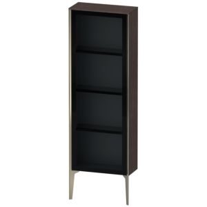 Duravit XViu Halbhochschrank XV1366LB172 50x24x133cm, Glastür, champagner matt, Tür links, eiche dunkel gebürstet