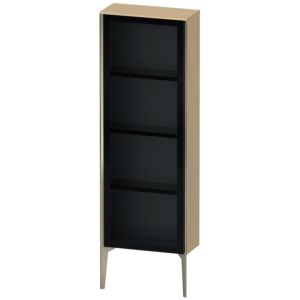 Duravit XViu Halbhochschrank XV1366LB171 50x24x133cm, Glastür, champagner matt, Tür links, mediterrane eiche