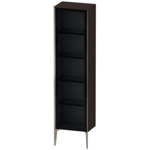 Duravit XViu cabinet XV1376LB169 50x36x177cm, glass door, matt champagne, door on the left, brushed walnut