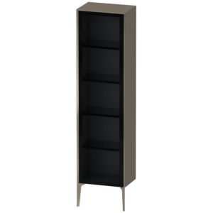 Duravit XViu Hochschrank XV1376LB190 50x36x177cm, Glastür, champagner matt, Tür links, flannel grey seidenmatt