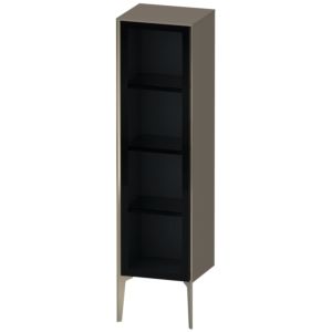 XViu Duravit high cabinet XV1367LB190 40x36x133cm, glass door, matt champagne, door on the left, flannel gray silk matt