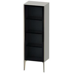 Duravit XViu Halbhochschrank XV1368LB107 50x36x133cm, Glastür, champagner matt, Tür links, betongrau matt