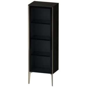 XViu Duravit 50x36x133cm de XV1368RB116 haute armoire, porte en verre, champagne mat, porte à droite, Eiche schwarz
