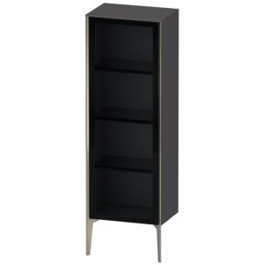 Duravit XViu Halbhochschrank XV1368LB149 50x36x133cm, Glastür, champagner matt, Tür links, graphit matt
