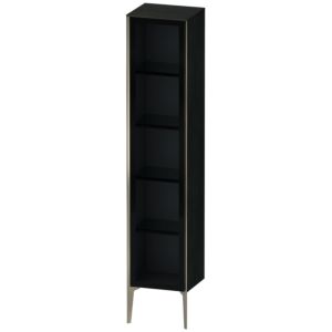 Duravit XViu Hochschrank XV1375LB116 40x36x177cm, Glastür, champagner matt, Tür links, Eiche schwarz