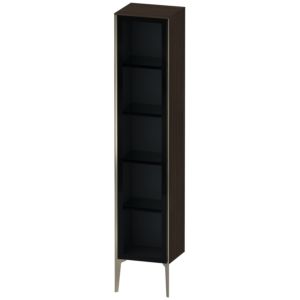 Duravit XViu Hochschrank XV1375LB169 40x36x177cm, Glastür, champagner matt, Tür links, nussbaum gebürstet