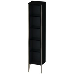 Duravit XViu Hochschrank XV1375RB140 40x36x177cm, Glastür, champagner matt, Tür rechts, schwarz hochglanz