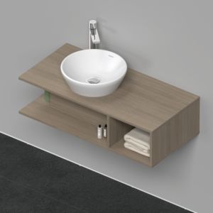 Duravit D-Neo Waschtisch-Unterschrank DE491903535 100 x 48 cm, Eiche Terra, wandhängend, 1 Fach, 1 Konsolenplatte