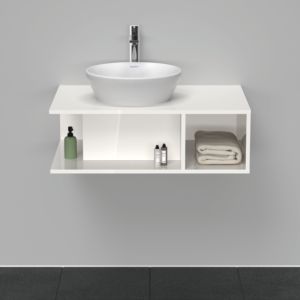 Duravit D-Neo vanity unit DE492802222 80 x 55 cm, White High Gloss , wall- 2000 , match3 compartment, 2000 console plate