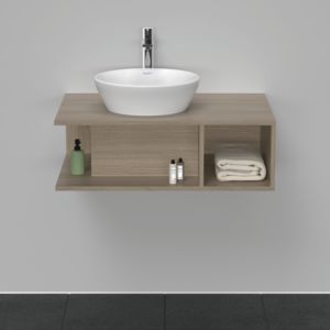 Duravit D-Neo vanity unit DE492803535 80 x 55 cm, Terra oak, wall- 2000 , match2 compartment, 2000 console plate
