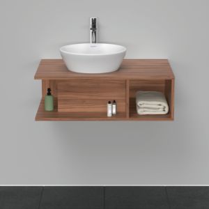 Duravit D-Neo vanity unit DE492807979 80 x 55 cm, Natural Walnut , wall- 2000 , match3 compartment, 2000 console plate