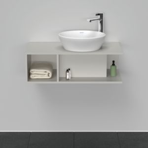 Duravit D-Neo DE493800707 80 x 48 cm, Concrete Gray Matt , 2000 compartment, 2000 console plate, wall-mounted