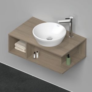Duravit D-Neo sous-lavabo DE493803535 80 x 48 cm, chêne terra, 2000 compartiment, 2000 console console, montage mural