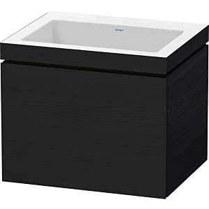 Duravit L-Cube Waschtisch-Unterschrank LC6916N1616 60 x 48 cm, ohne Hahnloch, Eiche schwarz, 1 Auszug