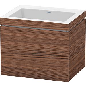 Duravit L-Cube Waschtisch-Unterschrank LC6916N2121 60 x 48 cm, ohne Hahnloch, nussbaum dunkel, 1 Auszug