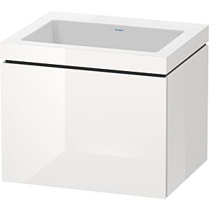 Duravit L-Cube vanity unit LC6916N2222 60 x 48 cm, without tap hole, white high gloss, 2000 pull-out
