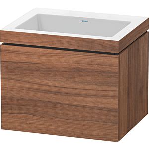 Duravit L-Cube Waschtisch-Unterschrank LC6916N7979 60 x 48 cm, ohne Hahnloch, nussbaum natur, 1 Auszug