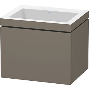 L-Cube Duravit vasque LC6916N9090 60 x 48 cm, sans trou pour robinet, flanelle gris soie mat, coulissant 2000