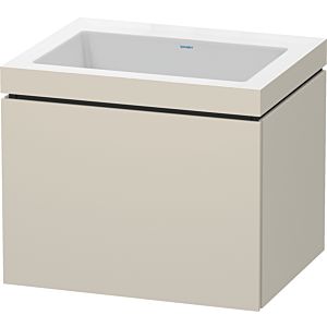L-Cube Duravit vasque LC6916N9191 60 x 48 cm, sans trou pour robinetterie, taupe mat, coulissant 2000