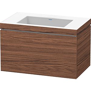 Duravit L-Cube Waschtisch-Unterschrank LC6917N2121 80 x 48 cm, ohne Hahnloch, nussbaum dunkel, 1 Auszug