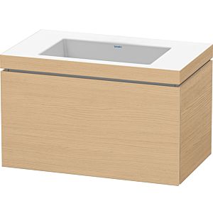 Duravit L-Cube Waschtisch-Unterschrank LC6917N3030 80 x 48 cm, ohne Hahnloch, Eiche natur, 1 Auszug