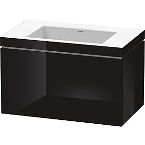 Duravit L-Cube vanity unit LC6917N4040 80 x 48 cm, without tap hole, black high gloss, 2000 pull-out