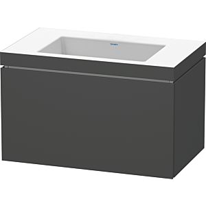 Duravit L-Cube Waschtisch-Unterschrank LC6917N4949 80 x 48 cm, ohne Hahnloch, graphit matt, 1 Auszug