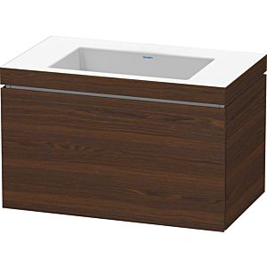 Duravit L-Cube vanity unit LC6917N6969 80 x 48 cm, without tap hole, brushed 2000 , match2 pull-out
