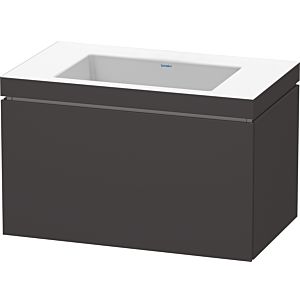 Duravit L-Cube Waschtisch-Unterschrank LC6917N8080 80 x 48 cm, ohne Hahnloch, graphit supermatt, 1 Auszug