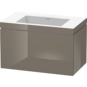 Duravit L-Cube Waschtisch-Unterschrank LC6917N8989 80 x 48 cm, ohne Hahnloch, flannel grey hochglanz, 1 Auszug