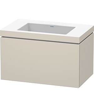Duravit L-Cube vanity unit LC6917N9191 80 x 48 cm, without tap hole, matt taupe, 2000 pull-out