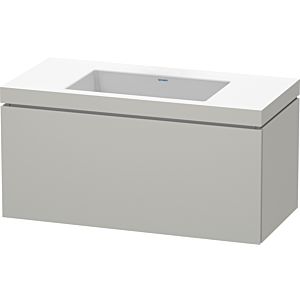 Duravit L-Cube Waschtisch-Unterschrank LC6918N0707 100 x 48 cm, ohne Hahnloch, betongrau matt, 1 Auszug