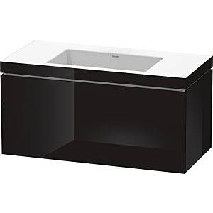 L-Cube Duravit vasque LC6918N4040 100 x 48 cm, sans trou pour robinet, noir brillant, coulissant 2000
