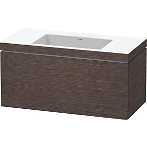 Duravit L-Cube vanity unit LC6918N7272 100 x 48 cm, without tap hole, brushed dark 2000 , match2 pull-out
