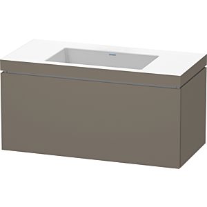 L-Cube Duravit vasque LC6918N9090 100 x 48 cm, sans trou pour robinet, flanelle gris soie mat, coulissant 2000