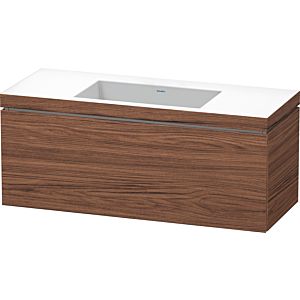 Duravit L-Cube Waschtisch-Unterschrank LC6919N2121 120 x 48 cm, ohne Hahnloch, nussbaum dunkel, 1 Auszug