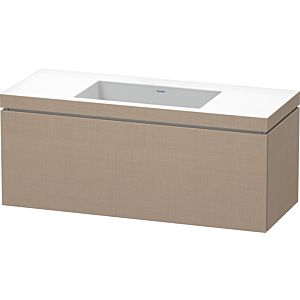 L-Cube Duravit vasque LC6919N7575 120 x 48 cm, sans trou pour robinetterie, lin, coulissant 2000