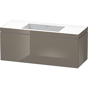 Duravit L-Cube vanity unit LC6919N8989 120 x 48 cm, without tap hole, flannel gray high gloss, 2000 pull-out