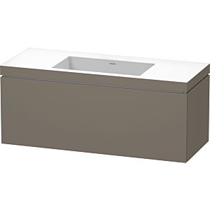 Duravit L-Cube vanity unit LC6919N9090 120 x 48 cm, without tap hole, flannel gray silk matt, 2000 pull-out