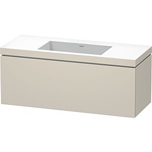 Duravit L-Cube Waschtisch-Unterschrank LC6919N9191 120 x 48 cm, ohne Hahnloch, taupe matt, 1 Auszug