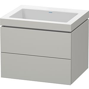 Duravit L-Cube vanity unit LC6926N0707 60 x 48 cm, without tap hole, matt concrete gray, 2 drawers