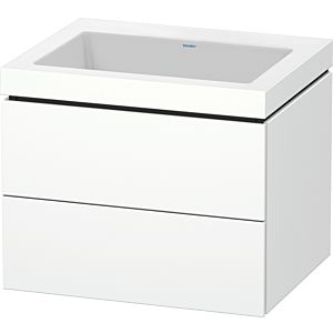 L-Cube Duravit vasque LC6926N1818 60 x 48 cm, sans trou pour robinetterie, blanc mat, 2 tiroirs