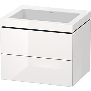 Duravit L-Cube vanity unit LC6926N2222 60 x 48 cm, without tap hole, white high gloss, 2 drawers
