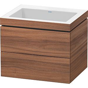 Duravit L-Cube vanity unit LC6926N7979 60 x 48 cm, without tap hole, natural walnut, 2 drawers