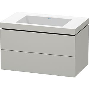 Duravit L-Cube Waschtisch-Unterschrank LC6927N0707 80 x 48 cm, ohne Hahnloch, betongrau matt, 2 Schubkästen