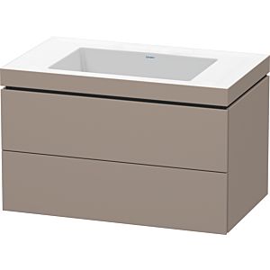 L-Cube Duravit vasque LC6927N4343 80 x 48 cm, sans trou pour robinet, basalte mat, 2 tiroirs