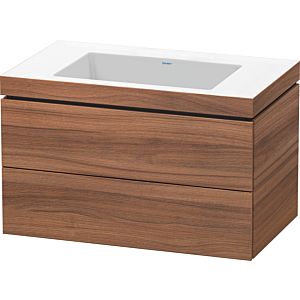 Duravit L-Cube vanity unit LC6927N7979 80 x 48 cm, without tap hole, natural walnut, 2 drawers
