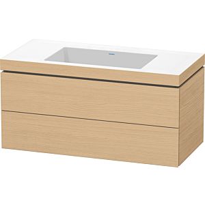 Duravit L-Cube vanity unit LC6928N3030 100 x 48 cm, without tap hole, Eiche natur , 2 drawers