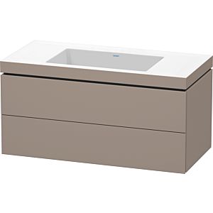 Duravit L-Cube vanity unit LC6928N4343 100 x 48 cm, without tap hole, basalt matt, 2 drawers
