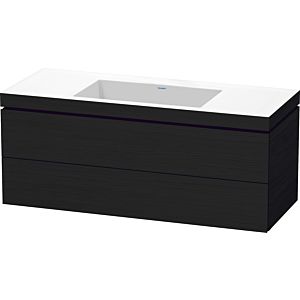 Duravit L-Cube vanity unit LC6929N1616 120 x 48 cm, without tap hole, Eiche schwarz , 2 drawers